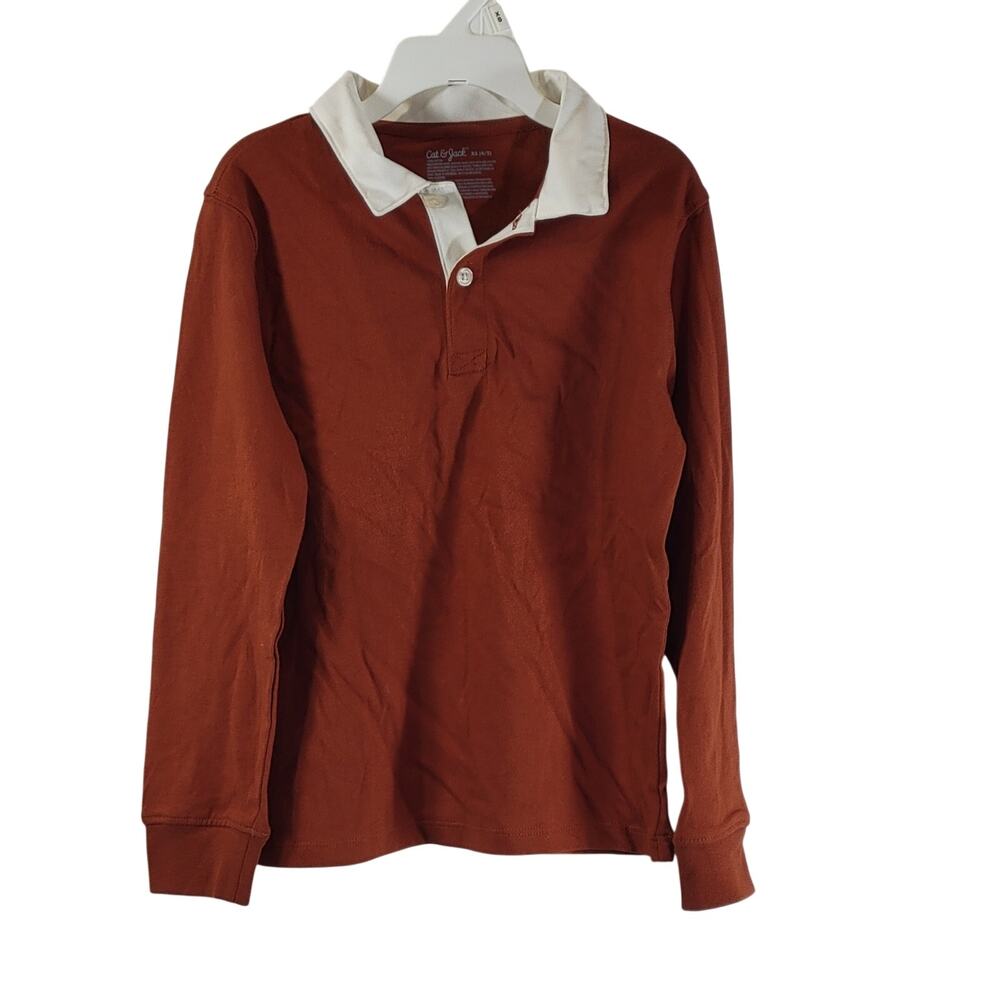 Cat & Jack Boy's Polo Shirt, Chestnut Color, Size M (8), NWT